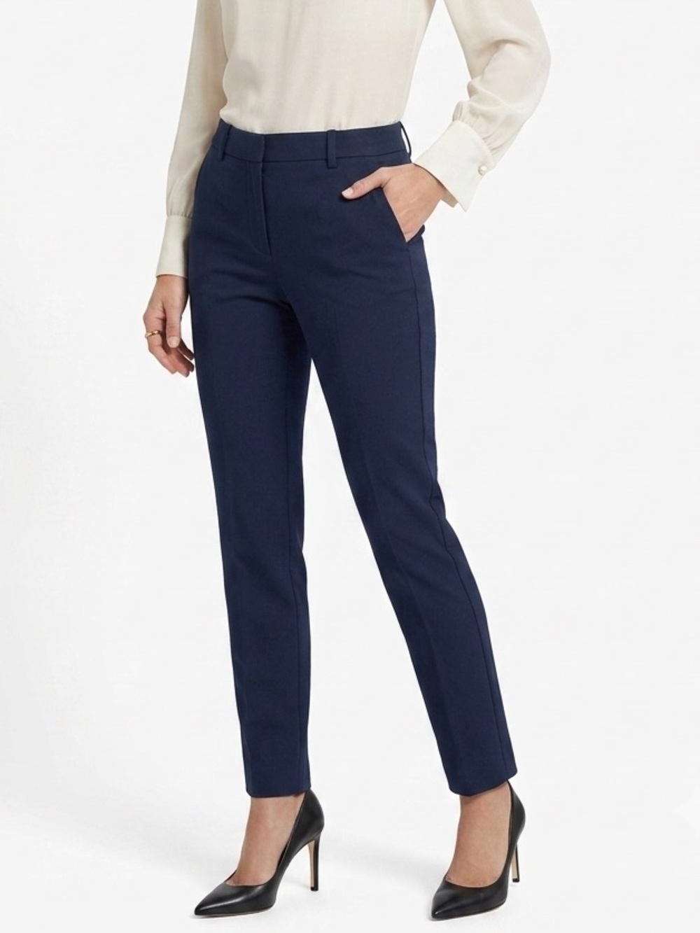 🪻J. Crew Navy Blue Straight-Leg Pants Size 2